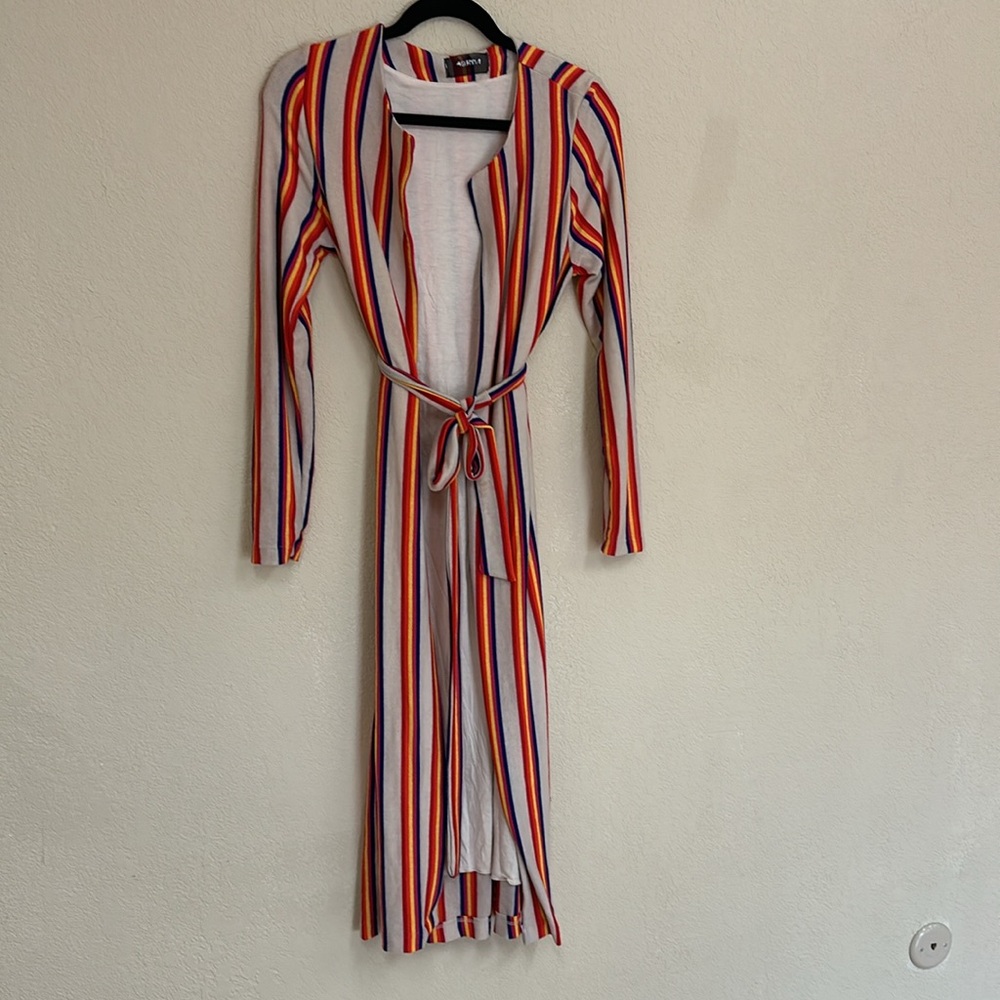 4 Si3nna womans striped duster cardigan sweater size Small - Picture 2 of 6